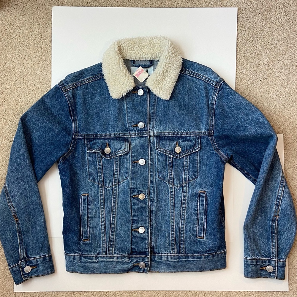 Pink Unveil womens Jean Jacket Size XSmall